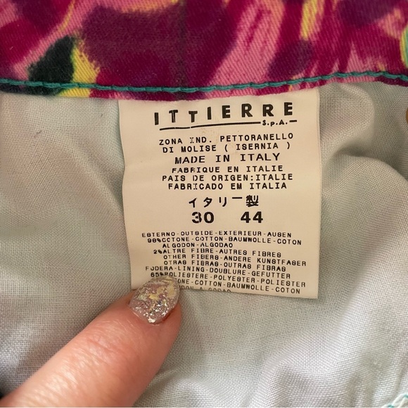 Versace Jeans Couture Vintage 90s Y2K Blue Leopard Print Flower Straight Jean 30 - Picture 9 of 12